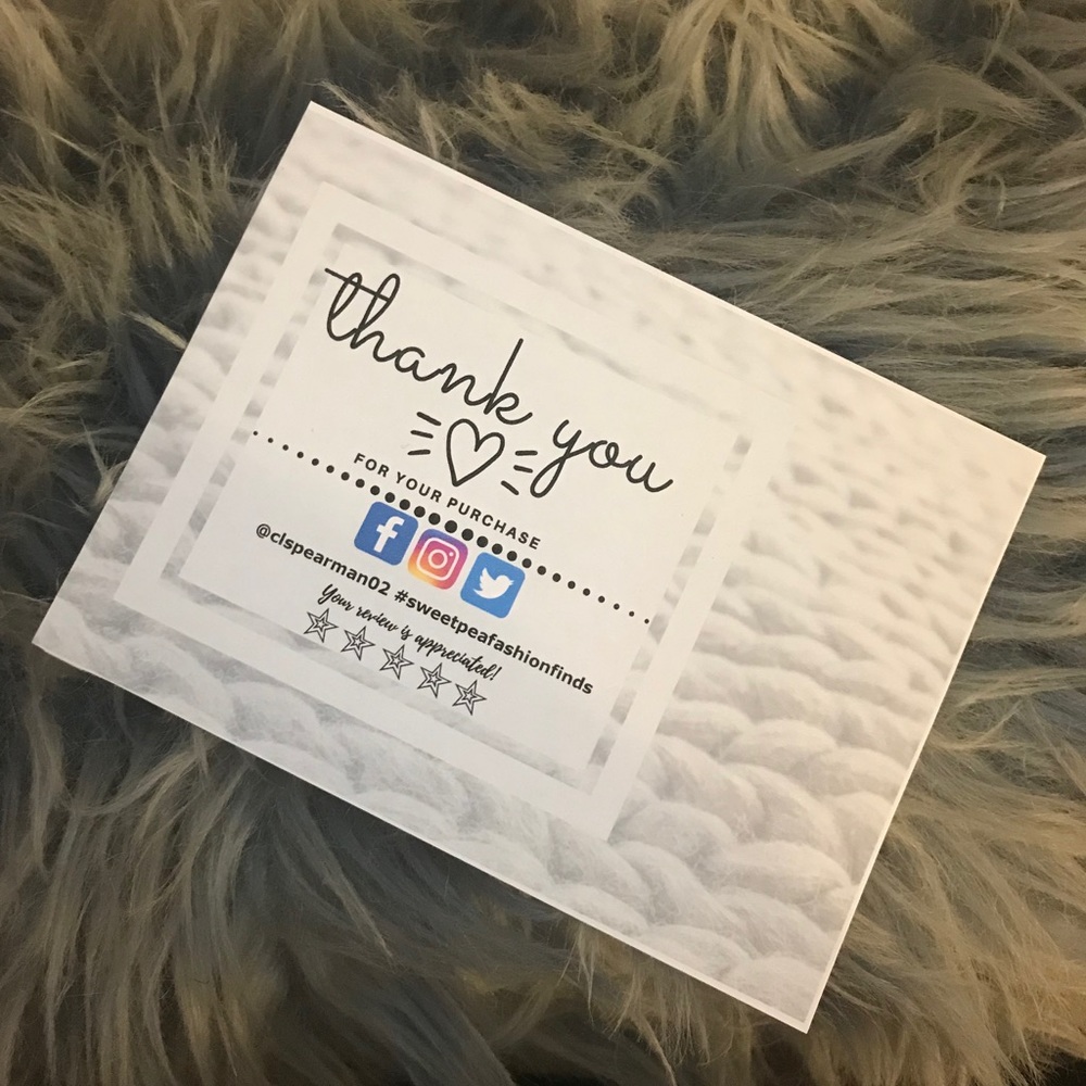 Poshmark Seller Thank You Cards!